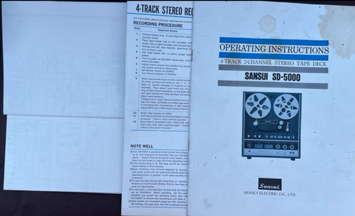SANSUI SD-5000 Paper Operating Instructions Schematic Electronics Tape transport