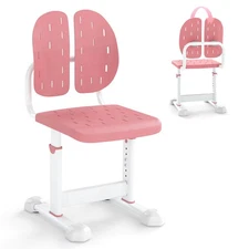 Kids Desk Chair w/Adaptive Double Backrest, Adjustable Height, Breathable Seat