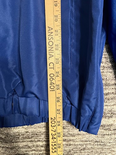 NY Giants Coaches Jacket NFL Mens Large Football Bomber Lined V Neck Retro - Picture 11 of 16