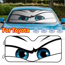 For Toyota Angry Eyes Funny Car Windshield Sun Shade Foldable Heat Uv Blocker For Toyota Angry Eyes Funny Car Windshield Sun Shade Foldable Heat Uv Blocker