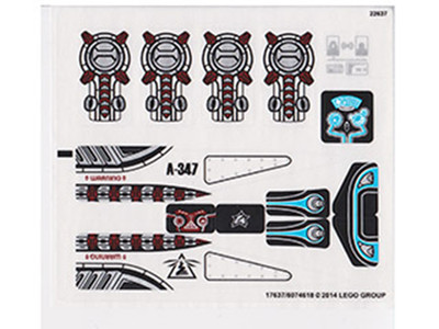 LEGO STICKER SHEET 70164 HURRICANE HEIST from set New
