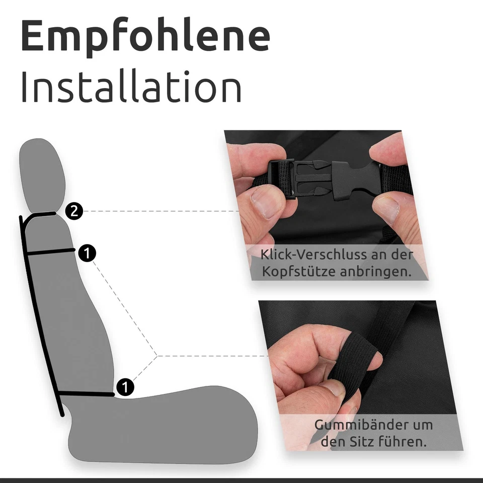 2x Rückenlehnen-Schutz Rücksitz-Organizer Rücksitz-Schoner-Tasche Auto - Bild 3 von 4
