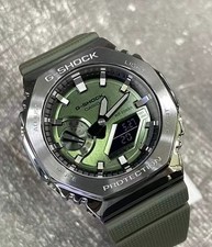 Casio G-Shock GM-2100B-3A Green Dial Metal Clad Analog-Digital Men's Watch New