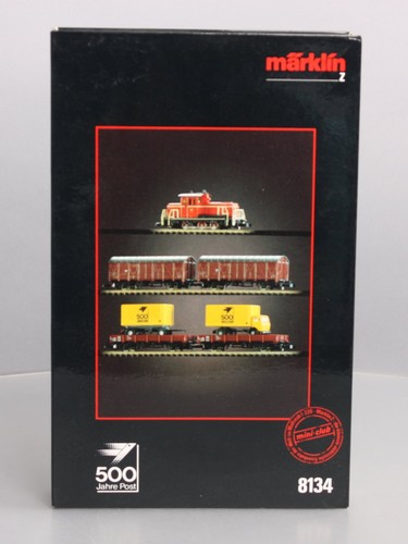 Marklin 8134 Z Scale 500 Year German Federal Postal Diesel Freight Train Set LN - Picture 8 of 8