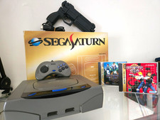 Sega Saturn Model 1 Grey Boxed 220V Mod + Stock PSU + Light Gun  Virtua Cop 1,2