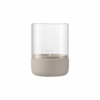 Blomus Windlicht Calma Braun Teelichthalter Windlichtglas