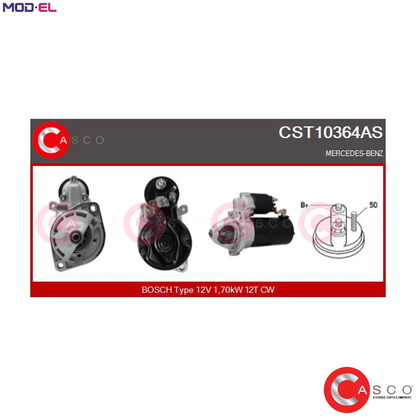STARTER CST10364AS FOR MERCEDES-BENZ C-CLASS/T-Model CLC-CLASS E-CLASS 2.1L 6cyl
