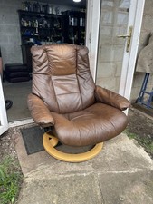 Ekornes Stressless Chair Brown Leather FREE UK DELIVERY