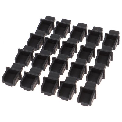 20pieces RJ45 Network Port Protective Rubber Cover Network Connector End Cap;