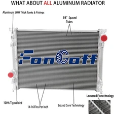 3-Core Aluminum Radiator Fits 2009-2015 Dodge Challenger Charger 3.5L 5.7L 6.1L