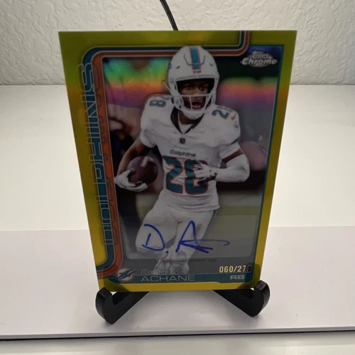 2025 Topps Chrome De'Von Achane Chrome Autographs (RAW)
