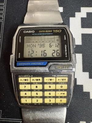 Vintage Casio 1477 DBC-1500 Calculator Multilingual Data Bank 150 
