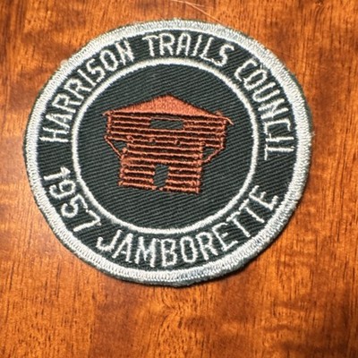 Vintage Boy Scout BSA Patch 1957 Harrison Trails Council, IN Jamborette