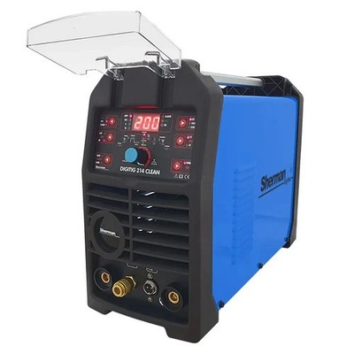 SHERMAN DIGITIG 214 CLEAN TIG Schweißgerät 200A HF Puls MMA Edelstahl Nahtreinig