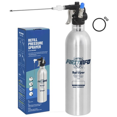#ad FIRSTINFO A1635 Patented Max. Pressure 110 psi 650ml Aluminum Canister Aerosol $45.95