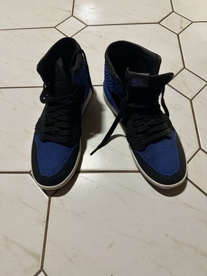 Nike Air Jordan 1 Retro OG Flyknit High Blau Schwarz Gr 44