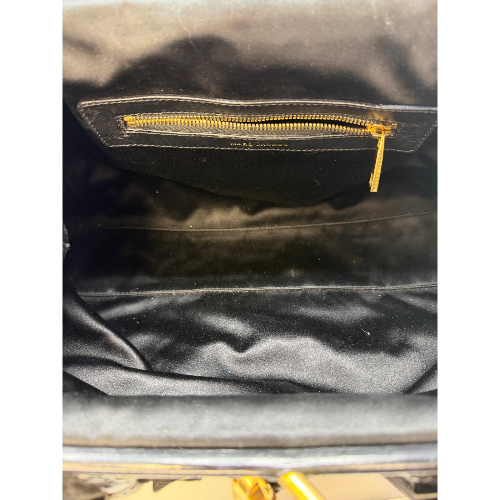 Marc Jacobs Rare 2009 St. Mark's Stam Bag Black Suede Patent Swarovski Crystal image 7