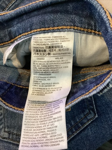 Levi's Jeans Herren W34 L34 Blau 505 Regular Fit Straight Leg Medium Wash Baumwolle - Bild 13 von 16