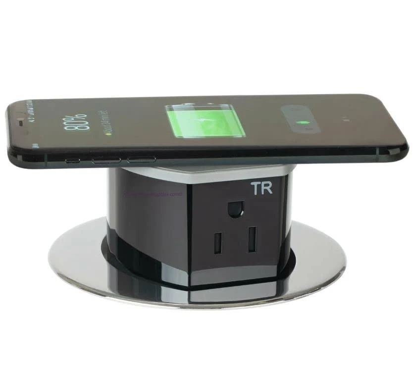 Bryant RCT600+ Tri Power Encimera Resistente a Manipulaciones POP-UP Receptáculo USB A & C Foto 2 de 4