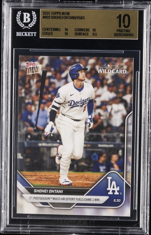 2025 TOPPS NOW #802 SHOHEI OHTANI BGS 10