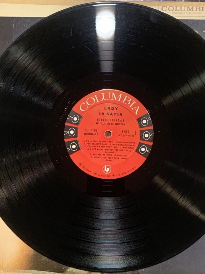 Billie Holiday Lady In Satin Columbia CL1157 Mono 1958 6-Eye VG/VG- LP - Image 4 of 4