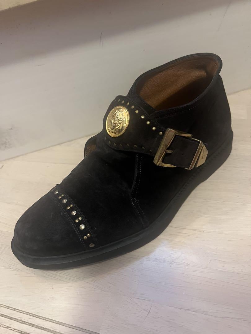 GIANNI VERSACE Black Suede Boots, Men's/Women's, Size 6, From