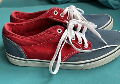 Vans Atwood 2 Tone Red/Blue Off The Wall Sneaker Men's Sz 9.5
