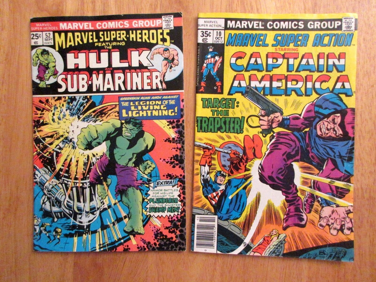 Lot of *10* 1970s Marvel Reprint Comics: CAPT. AMERICA