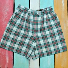 Rare Vintage Early 1980s Giorgio Sant'Angelo Collectible Gold High-Waisted Plaid