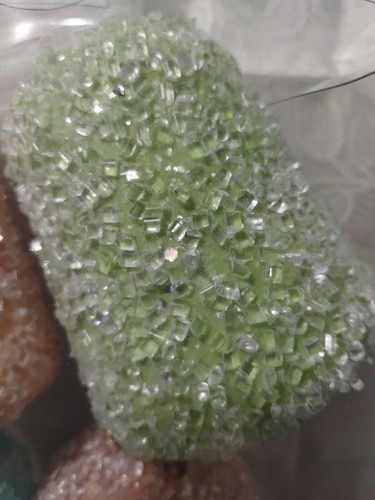 Set 4 SUGARED GUMDROP TREE ORNAMENTS Valentine's Candy Wreath DIY 4" Easter - Picture 4 of 5