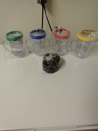 4 Magic Bullet Blender Mugs Cups With Rings & Lids Replacement Parts