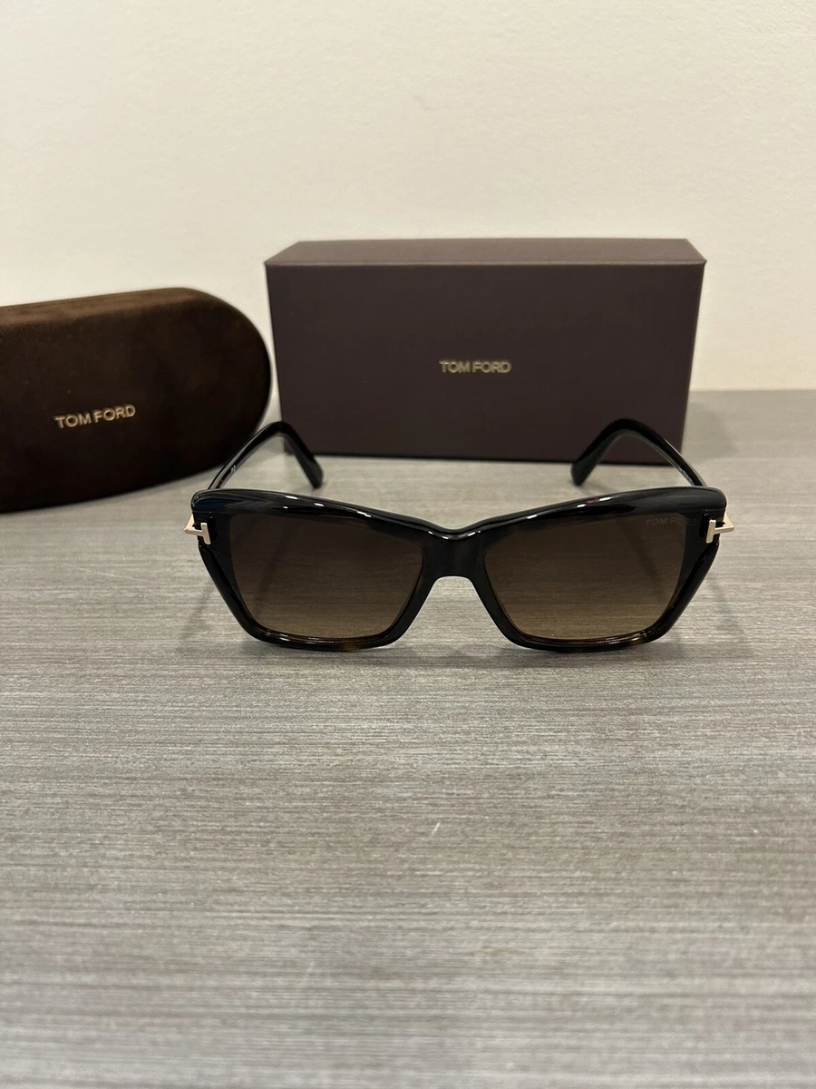 NEW TOM FORD TF 849 55B LEAH HAVANA GOLD GRADIENT AUTHENTIC SUNGLASSES  64-15 | eBay