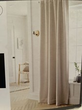 1 Threshold Aruba Linen Blackout Curtain Panel Privacy Energy 84 Brown Linen