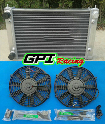 Radiator + Fan For VW Golf GTI MK1 MK2 Scirocco Rabbit Caddy 1.6 1.8 8V 80-91 MT