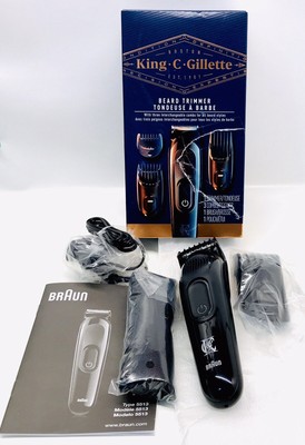 Gillette King C Beard Trimmer  Interchangeable Combs Waterproof Lifetime Blades