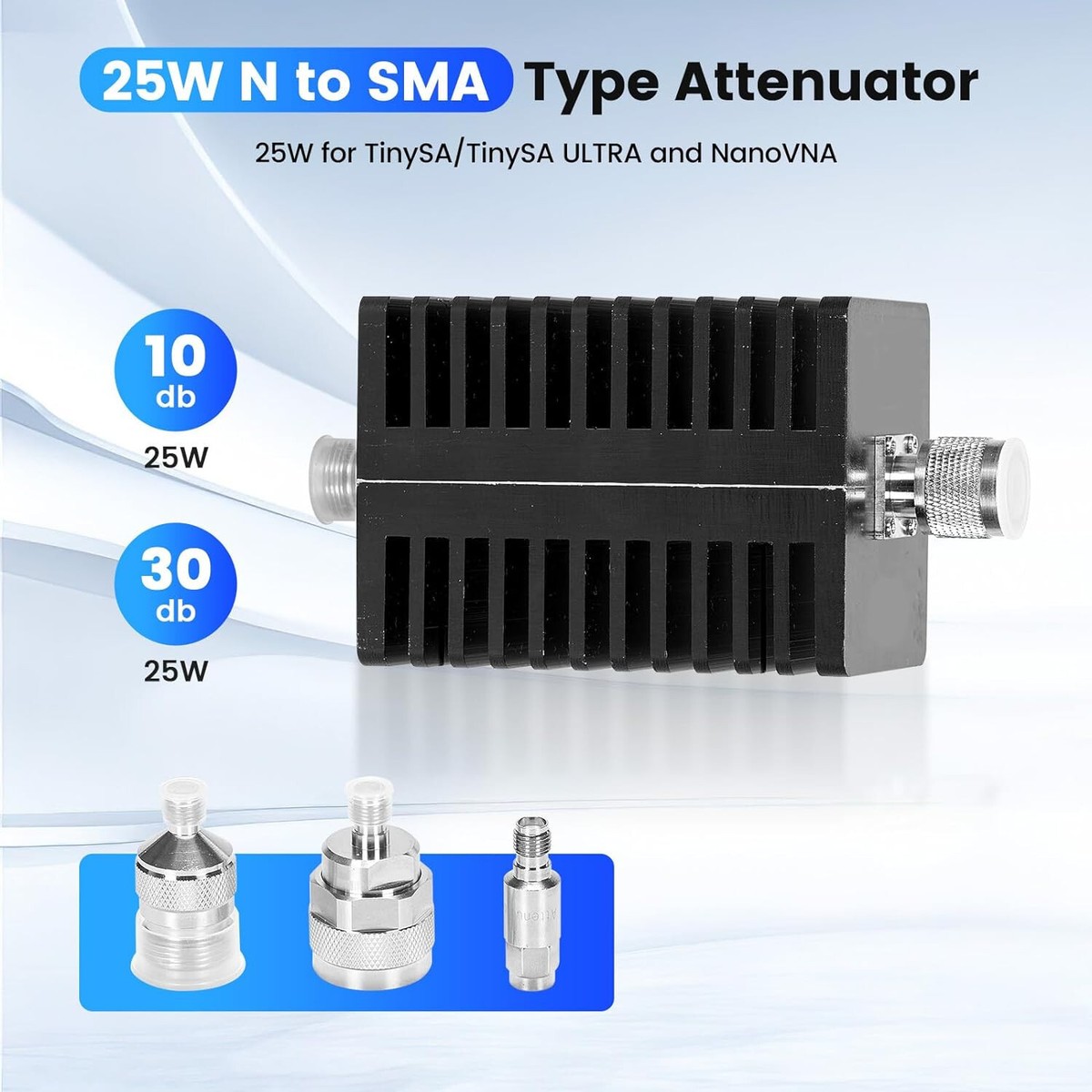 Attenuatore SMA 25W 40dB - Per Frequenze Fino A 3GHz, Impedenza 50 Ohm, Connettore SMA - Foto 13