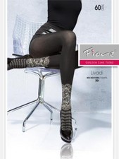 FIORE LIVADI MICROFIBER 3 D 60 DENIER PANTYHOSE TIGHTS 3 SIZES BLACK  GRAPHITE