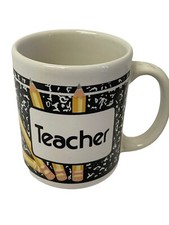 TEACHER Coffee Mug Ceramic Tea Cup - Composition Book & Pencils Office Work Gift