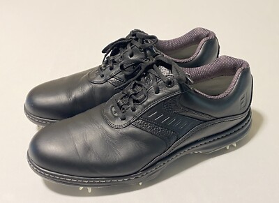 FootJoy Black Leather Lace Up Men's Golf Shoe Size 13M Style Code 54018