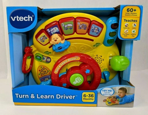 VTech Turn and Learn Driver Steering Wheel Toy Ages 6-36 Months. New in box