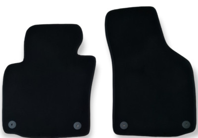 Front Car Floor Mats Velour For VW Golf Mk5 Waterproof Black Carpet Liners 2pcs