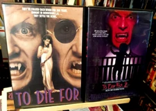 TO DIE FOR 1 & 2 dvd lot 1989 1991 cult vampire horror direct to video gore RARE