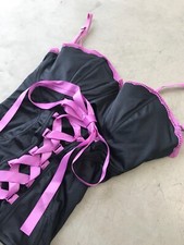 Victoria s Secret Bustier Corset Black Pink Size 36C