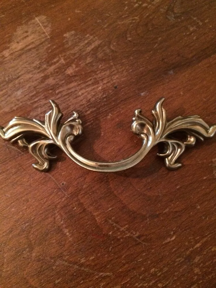 Vintage look Belwith Brass French Provincial Drawer Pull Handles Gold NEW
