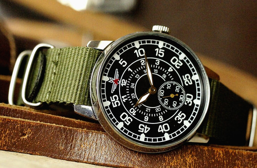 POBEDA Wings Russian Military Watch Mechanical Vintage 