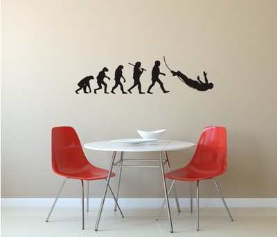 Wandtattoo - Evolution Bungeejump - Bungeejumping  - Farbwahl - Extremsport