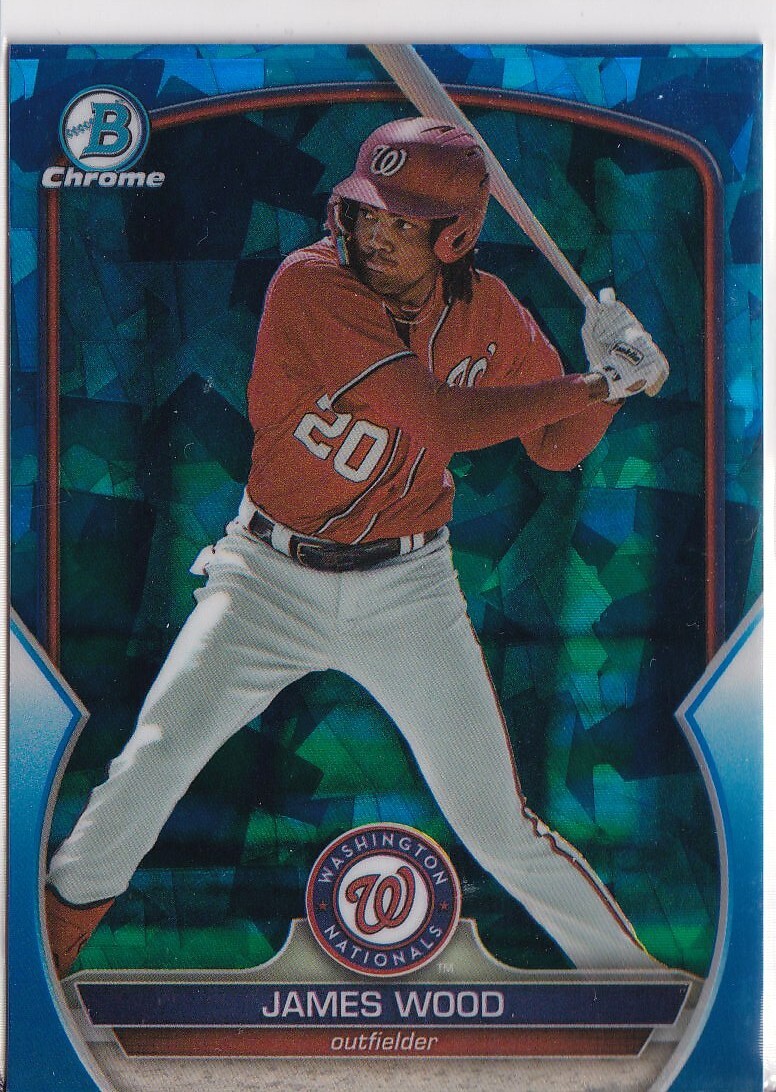 2023 Bowman Chrome Draft Sapphire Edition James Wood #BDC-70 Nationals