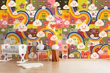 3D Colorful Pattern Wallpaper Wall Mural Removable Self-adhesive Sticker 59