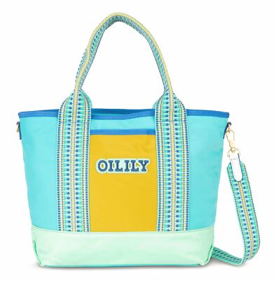 Oilily Helga Handbag Handtasche Umhängetasche Tasche Waterfall türkis senfgelb