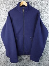 Vintage Quicksilver Blue Fleece Zip Up Y2K Size Small Yellow Mustard